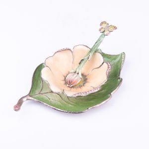 Quest Gifts & Designs. Decorative Honey Set with Spoon Studded with Swarovski. 3 Pieces
