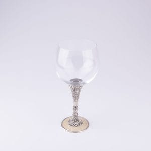 Edgar Berebi. Beige Beverage Glass Studded with Swarovski