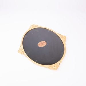 إطار صور جداري بيضاوي الشكل مطلي بالذهب من إلياس آرتميتال. حجم صغير