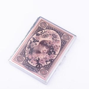Natasha Farina Paris. Cigarette Case with Vintage Lady Design