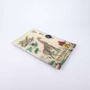 John Derian. Wall Decorative Plate Designed with Giraffe Illustration