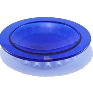 Mario Cioni. Blue Crystal Decorative Plate with Frosted Pearls. Medium Size