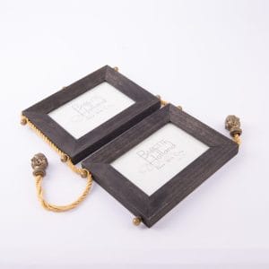 Babette Holland Design. Brown Wood Dual Frame. Medium Size