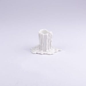 Nymphenburg. Porcelain Candlestick Vesuvius In White Colour. Small Size