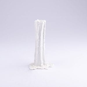 Nymphenburg. Porcelain Candlestick Vesuvius In White Colour. Medium Size