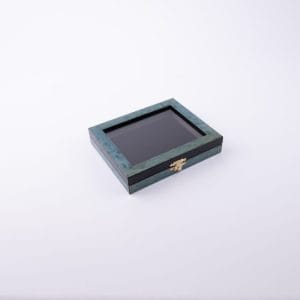F.G. Frames. Green Wooden Box With Lock.