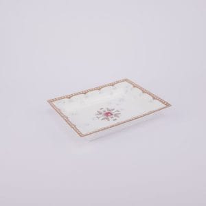 Fradkof. Limoges Empty Pocket/ Ashtray Studded with Ruby and Golden Detailing
