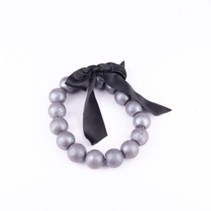 Soap Baubles. Grey Amethyst Pearl Bracelet Bath Soap With Ribbon. Medium Size