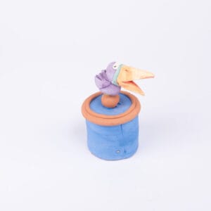 Idée Art Exclusive. Porcelain Box with Crow Lid. Small Size