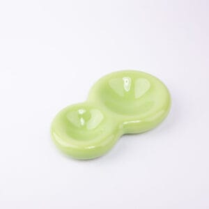 Idée Art Exclusive. Green Porcelain Ashtray. Medium Size