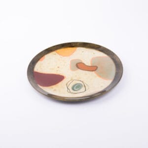 Idée Art Exclusive. Glass Decorative with Abstract Design. Medium Size