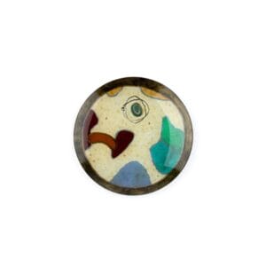 Idée Art Exclusive. Glass Decorative Plate with Abstract Design. Medium Size