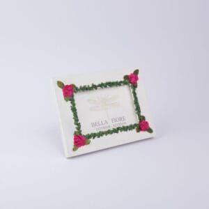 Idée Art Exclusive. Wooden Picture Frame with Flower Garland. Medium Size