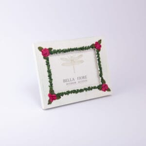 Idée Art Exclusive. Wooden Picture Frame with Flower Garland. Large Size