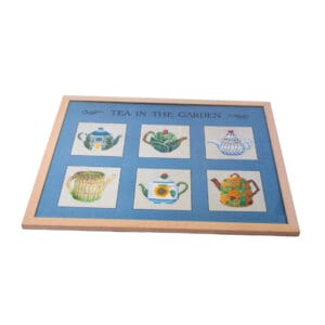Idée Art Exclusive. Decorative Tableau With Wooden Frame Illustrating Vegetables in The Shape of Teapots. Large Size
