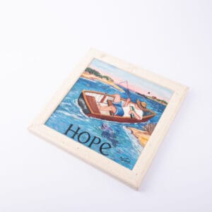 Idée Art Exclusive. Tableau with Boat Illustration. Large Size