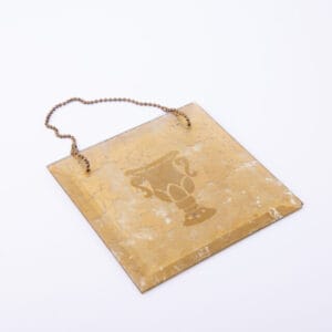 Idée Art Exclusive. Square Gold Glass Tableau. Small Size