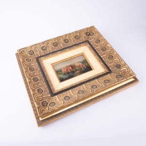 Idée Art Exclusive. Wooden Hand-painted Tableau Illustrating A Herd of Cows. Large Size