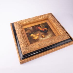 Idée Art Exclusive. Tableau with Chicken Illustration. Large Size