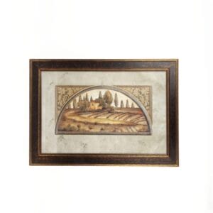 Idée Art Exclusive. Tableau with Rustic Landscape Illustration. Large Size