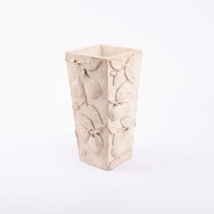 Idée Art Exclusive. Porcelain Vase With Hand-engraved Fruits Design. Medium Size