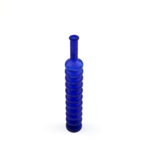 Idée Art Exclusive. Blue Glass Vase in Bottle Design. Large Size
