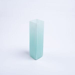 Idée Art Exclusive. Blue Striped Glass Vase. Medium Size
