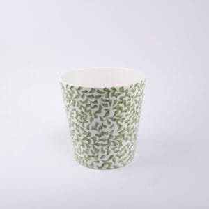 Idée Art Exclusive. Hand painted Porcelain Vase Featuring Branches Illustration. Large Size