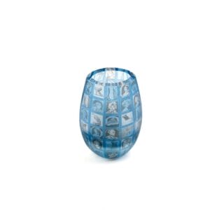 Idée Art Exclusive. Blue Crystal Vase. Medium Size