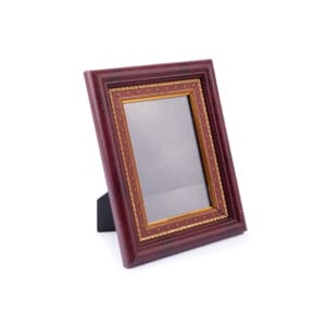 The Bucklers Fifth Avenue. Burgundy Leather Picture Frame. Large Size