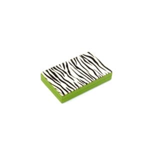 Aloise / Toss Design. Zebra Domino Set Studded with Swarovski. Medium Size