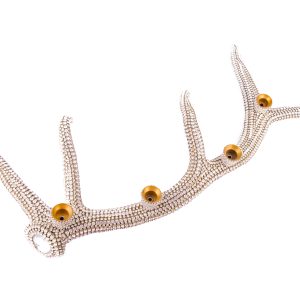 B.B Simon. 4 Candles Holder Studded with Swarovski