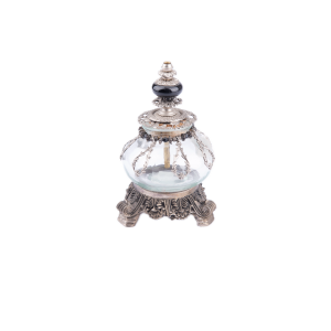 زجاجة عطر مصنوعة من الزجاج والمعدن الفاخر بتصميم أرجل من كوني سيكوت ديزاينز. سعة ١١٠ مل