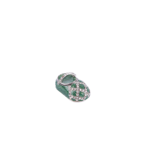 Welforth. Jewellery Box in Green Baby Shoe Design
