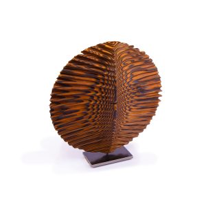 Etienne Moyat. Leaf Chocolate Wood Sculpture. Large Size