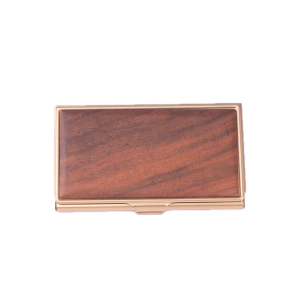 Davin & Kesler. Handmade Wooden Card Holder. Clear Brown