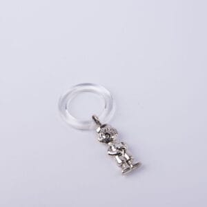 Zaramella Argenti. Sterling Silver Rattle Teething Ring For Baby