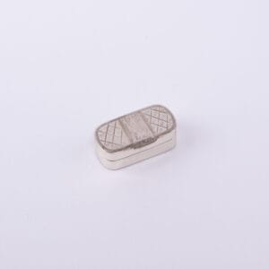 Zaramella Argenti. Sterling Silver Vintage Rectangle Pill Case. Small Size