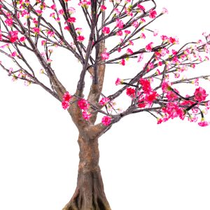 Arclite. Bonzai Tree Shaped Light with Peach Blossoms. Large Size