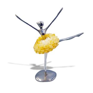 Brazilian Home Collection. Ballerina Figurine Designed in Seashell & Stainless Steel