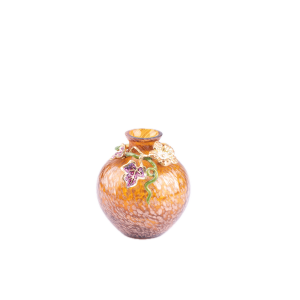 Jay Strongwater. Cleo Leaf & Flower Mini Vase Studded with Swarovski
