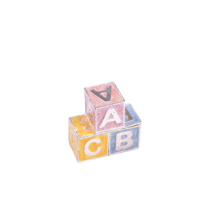 Welforth. Jewellery Box in ABC Block Design