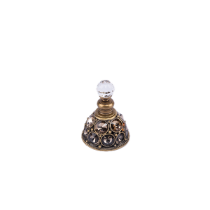Welforth. Refillable Perfume Bottle with Stones & Round Base. 5 ML