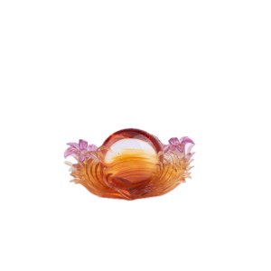 Liuligongfang Glass. Amber Crystal Figurine. Small Size